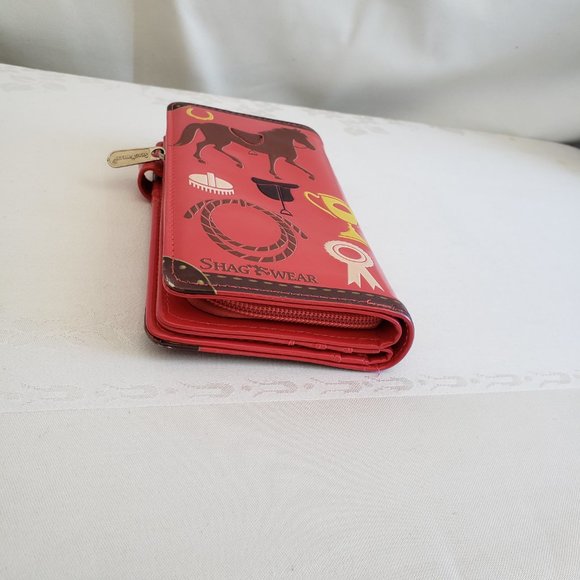 Like new condition SHAGWEAR Coral Western theme wallet. Made for the horse lover - Picture 4 of 11